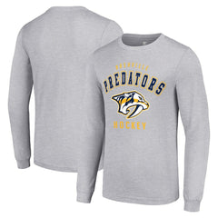Nashville Predators Starter Logo Long Sleeve T-Shirt - Heather Gray - NHL 202216289