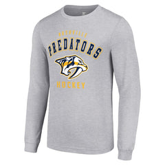Nashville Predators Starter Logo Long Sleeve T-Shirt - Heather Gray - NHL 202216289