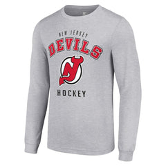 New Jersey Devils Starter Logo Long Sleeve T-Shirt - Heather Gray - NHL 202216290