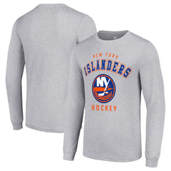 New York Islanders Starter Logo Long Sleeve T-Shirt - Heather Gray - NHL 202216291