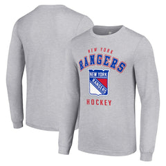 New York Rangers Starter Logo Long Sleeve T-Shirt - Heather Gray - NHL 202216292