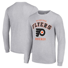 Philadelphia Flyers Starter Logo Long Sleeve T-Shirt - Heather Gray - NHL 202216294