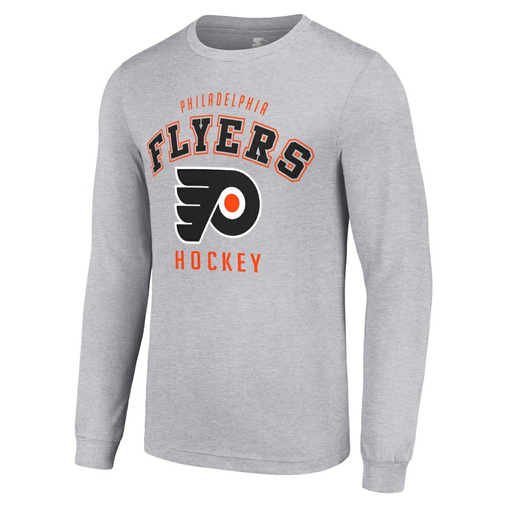 Philadelphia Flyers Starter Logo Long Sleeve T-Shirt - Heather Gray - NHL 202216294