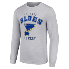 St. Louis Blues Starter Logo Long Sleeve T-Shirt - Heather Gray - NHL 202216299