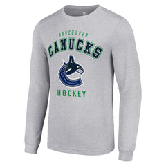 Vancouver Canucks Starter Logo Long Sleeve T-Shirt - Heather Gray - NHL 202216302
