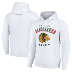Chicago Blackhawks Starter Logo Pullover Hoodie - White - NHL 202216311