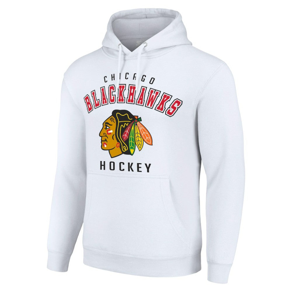 Chicago Blackhawks Starter Logo Pullover Hoodie - White - NHL 202216311