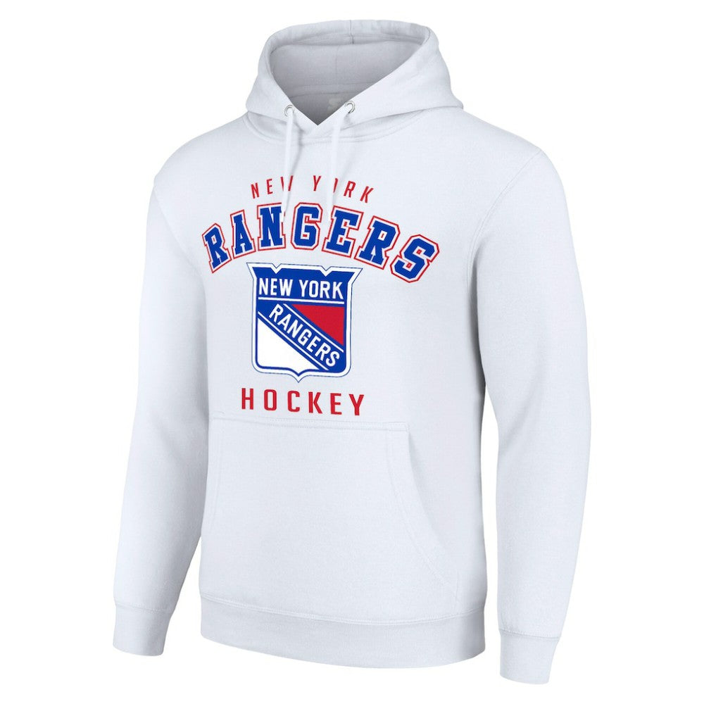 New York Rangers Starter Logo Pullover Hoodie - White - NHL 202216313