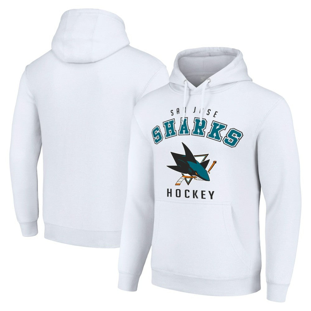 San Jose Sharks Starter Logo Pullover Hoodie - White - NHL 202216318