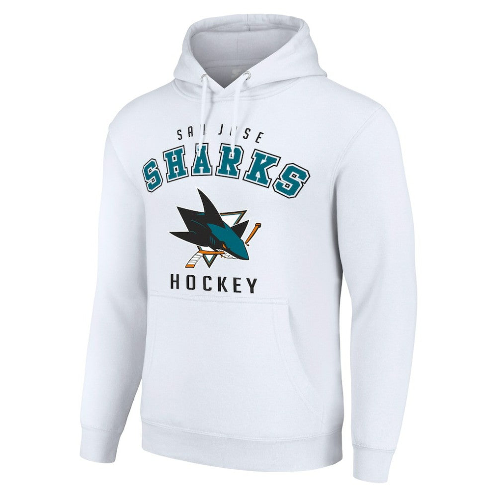 San Jose Sharks Starter Logo Pullover Hoodie - White - NHL 202216318