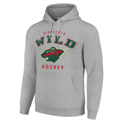 Minnesota Wild Starter Logo Pullover Hoodie - Heather Gray - NHL 202216330