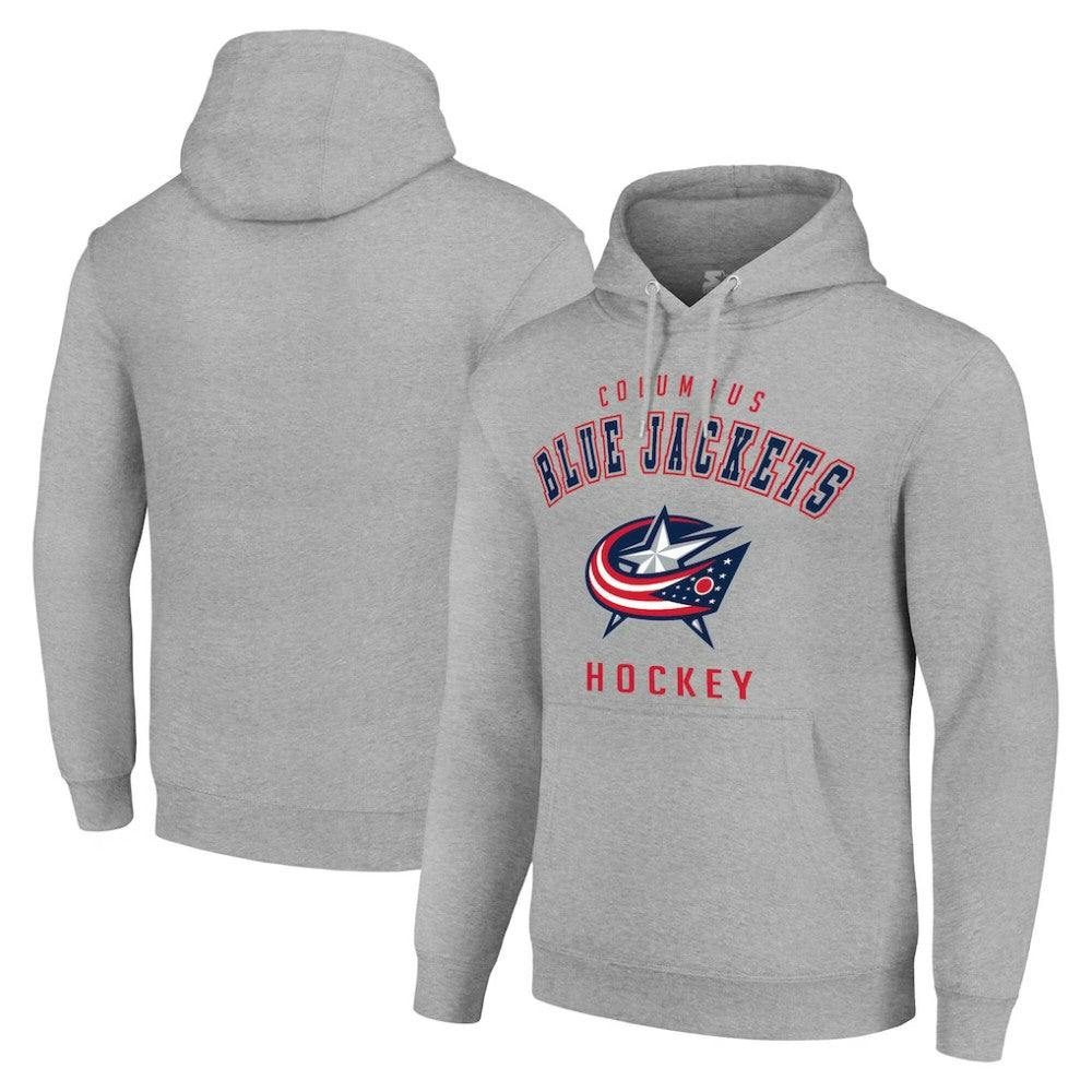 Columbus Blue Jackets Starter Logo Pullover Hoodie - Heather Gray - NHL 202216333