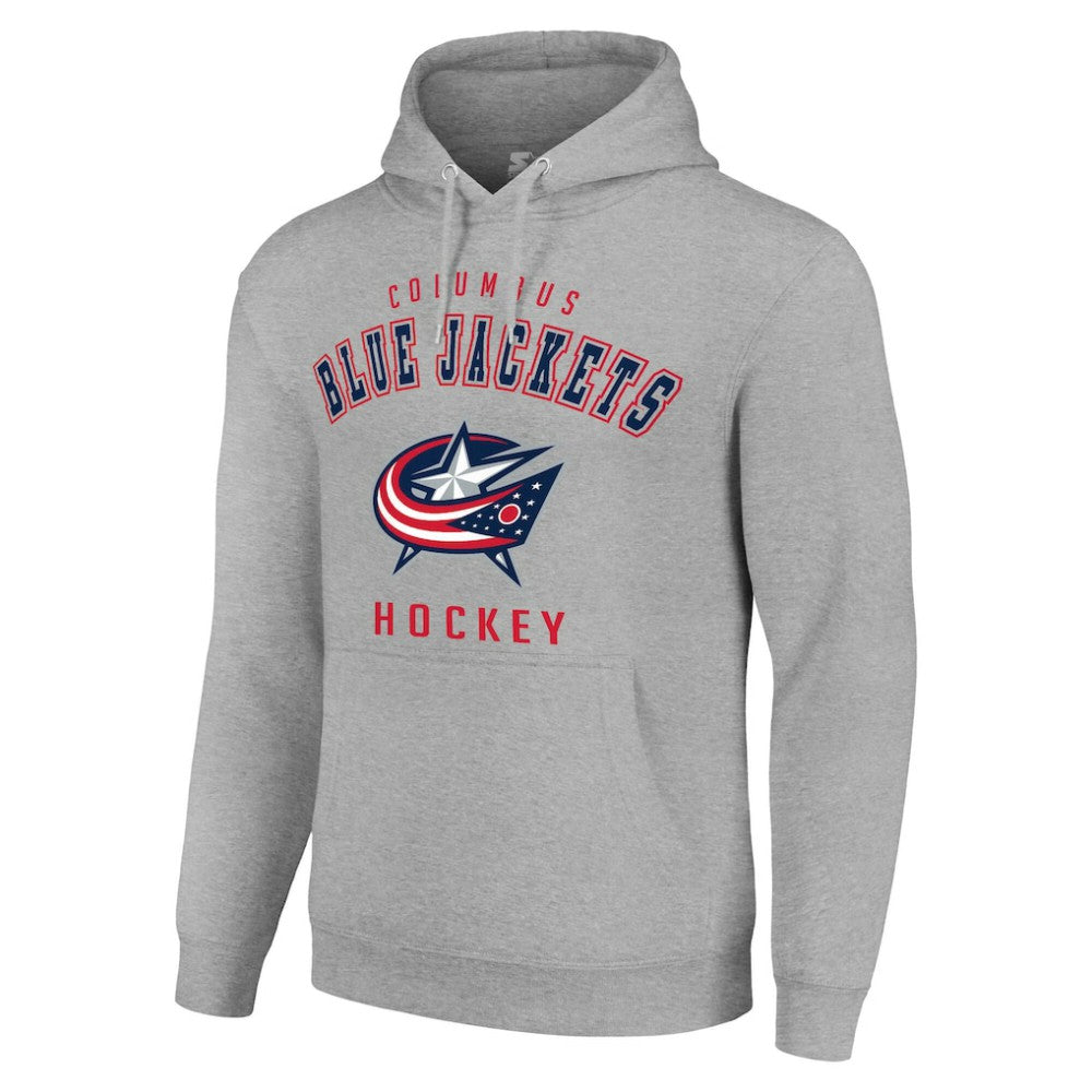 Columbus Blue Jackets Starter Logo Pullover Hoodie - Heather Gray - NHL 202216333