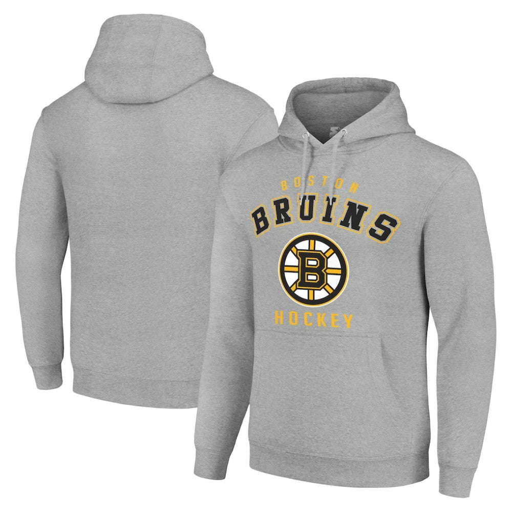 Boston Bruins Starter Logo Pullover Hoodie - Heather Gray - NHL 202216334