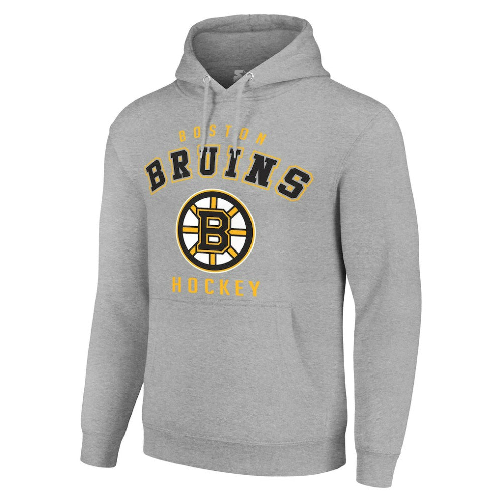 Boston Bruins Starter Logo Pullover Hoodie - Heather Gray - NHL 202216334