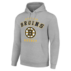 Boston Bruins Starter Logo Pullover Hoodie - Heather Gray - NHL 202216334