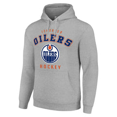 Edmonton Oilers Starter Logo Pullover Hoodie - Heather Gray - NHL 202216339