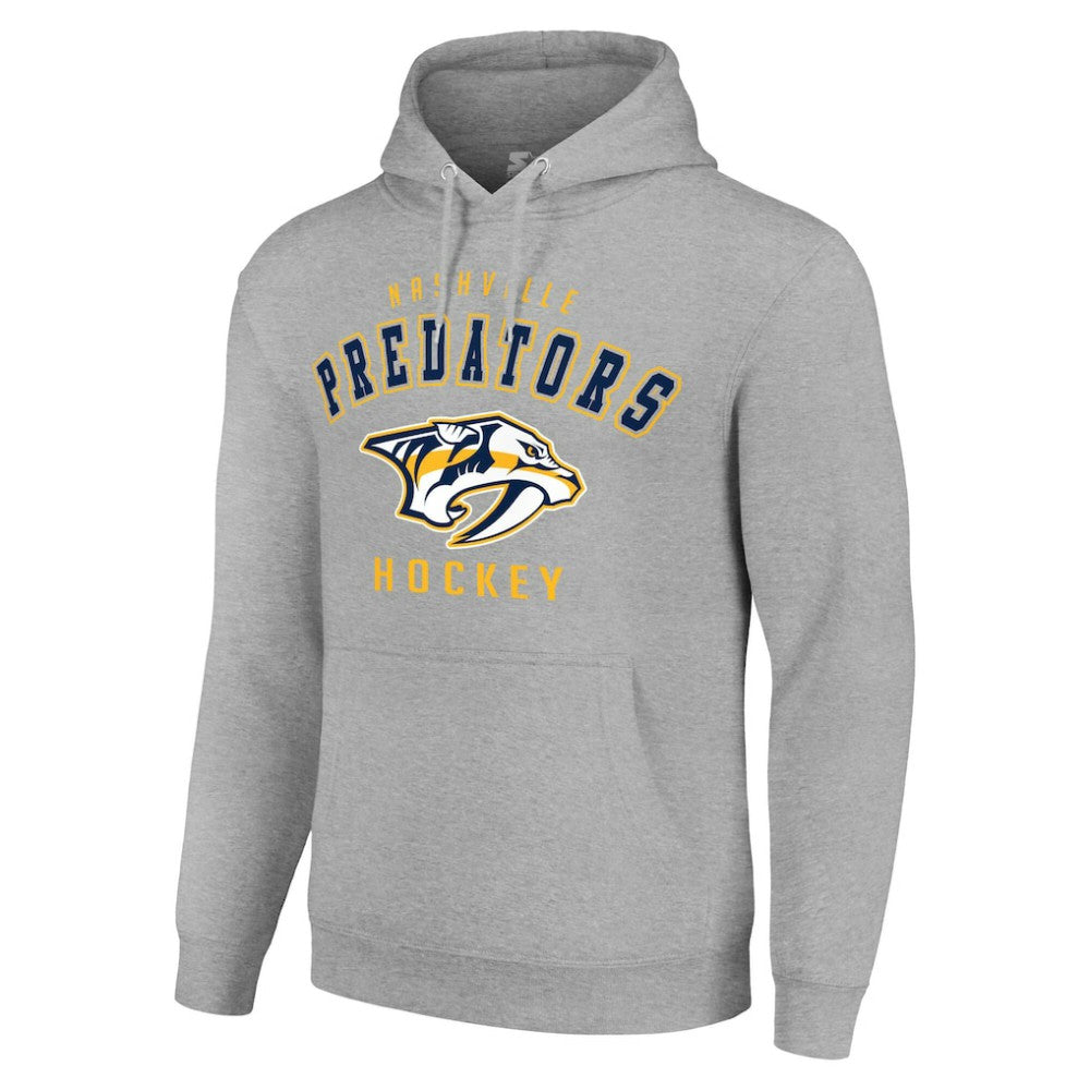 Nashville Predators Starter Logo Pullover Hoodie - Heather Gray - NHL 202216344