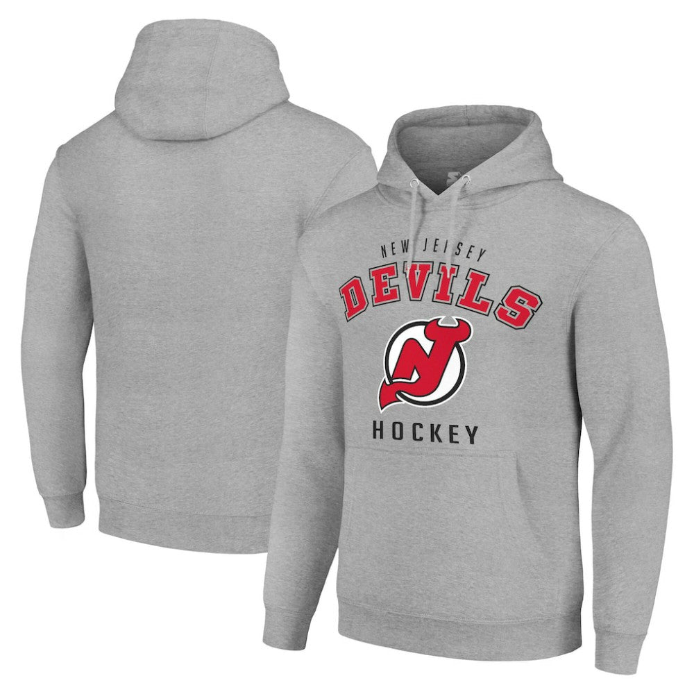 New Jersey Devils Starter Logo Pullover Hoodie - Heather Gray - NHL 202216345