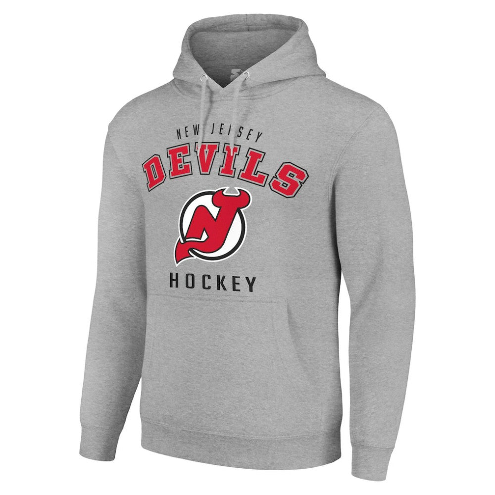 New Jersey Devils Starter Logo Pullover Hoodie - Heather Gray - NHL 202216345