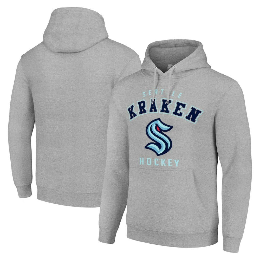 Seattle Kraken Starter Logo Pullover Hoodie - Heather Gray - NHL 202216347