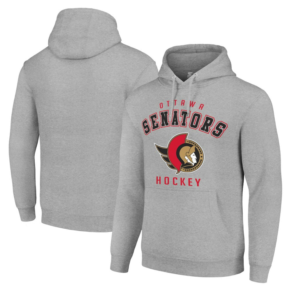 Ottawa Senators Starter Logo Pullover Hoodie - Heather Gray - NHL 202216348