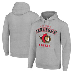 Ottawa Senators Starter Logo Pullover Hoodie - Heather Gray - NHL 202216348