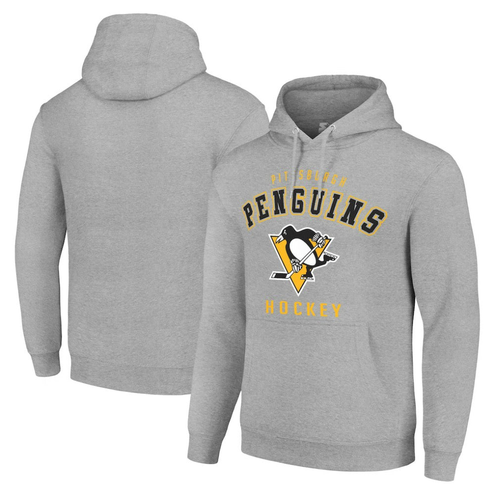 Pittsburgh Penguins Starter Logo Pullover Hoodie - Heather Gray - NHL 202216351