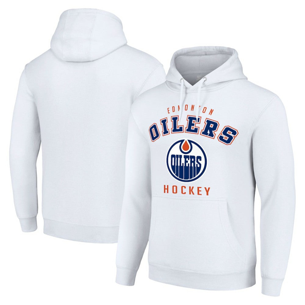 Edmonton Oilers Starter Logo Pullover Hoodie - White - NHL 202216356