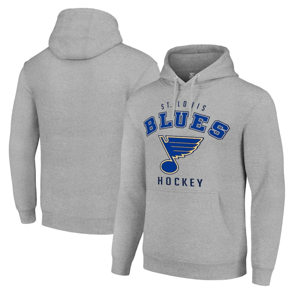 St. Louis Blues Starter Logo Pullover Hoodie - Heather Gray - NHL 202216363