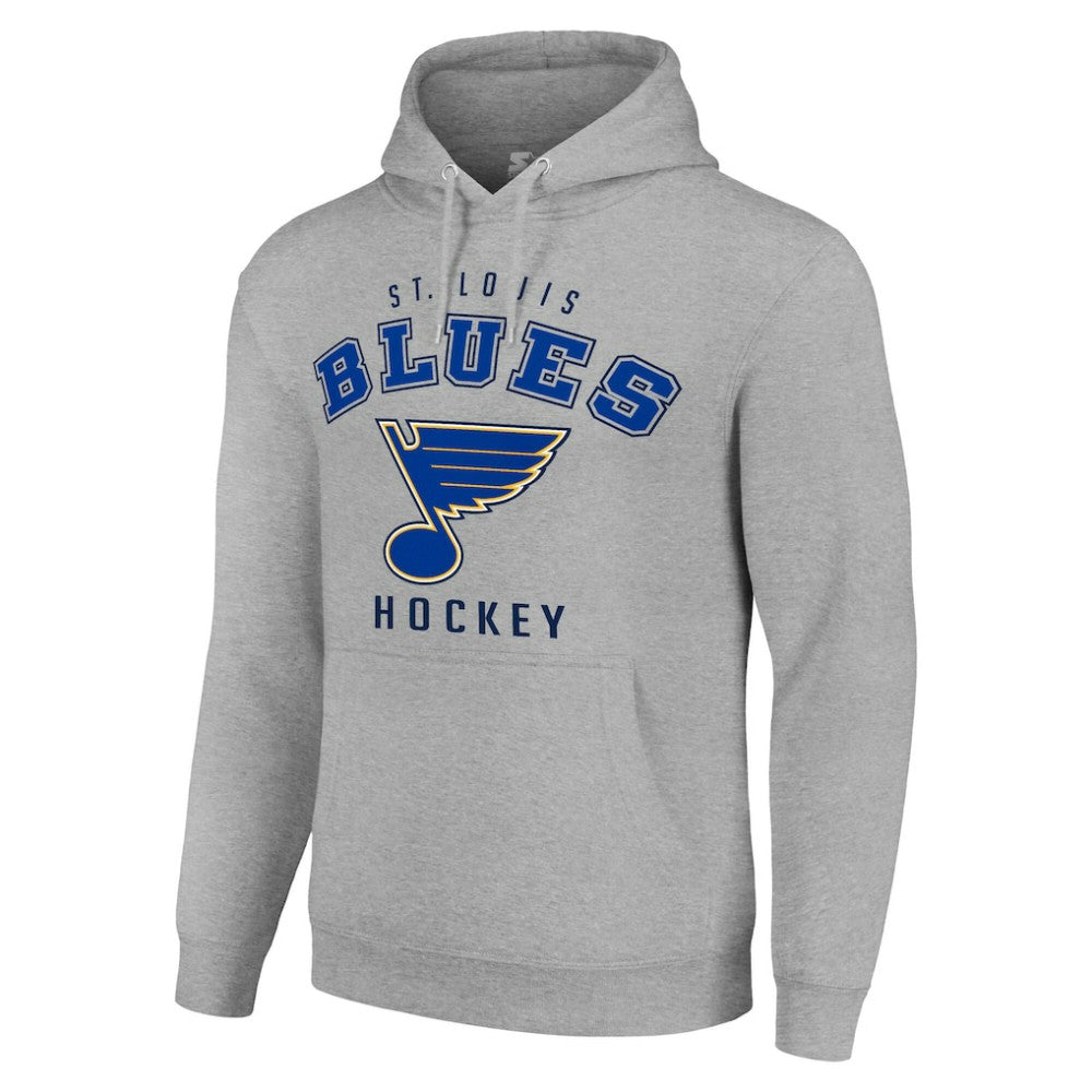 St. Louis Blues Starter Logo Pullover Hoodie - Heather Gray - NHL 202216363