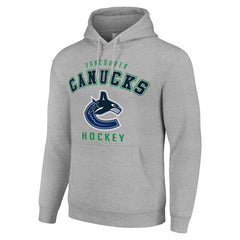 Vancouver Canucks Starter Logo Pullover Hoodie - Heather Gray - NHL 202216371