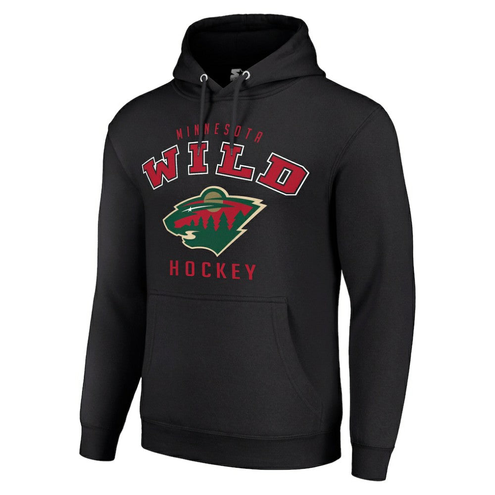Minnesota Wild Starter Logo Pullover Hoodie - Black - NHL 202216372