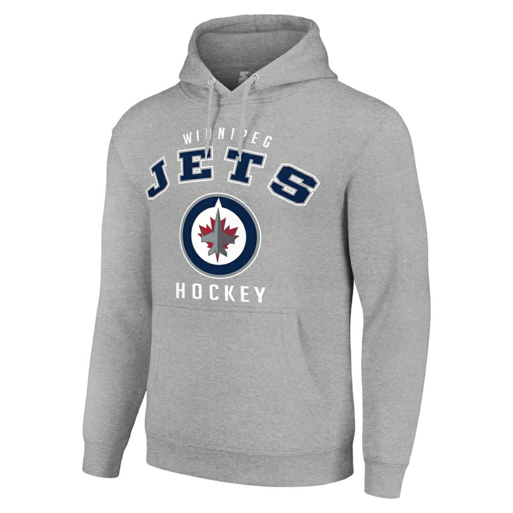 Winnipeg Jets Starter Logo Pullover Hoodie - Heather Gray - NHL 202216373