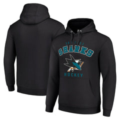 San Jose Sharks Starter Logo Pullover Hoodie - Black - NHL 202216377