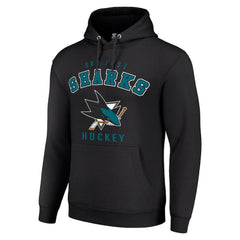 San Jose Sharks Starter Logo Pullover Hoodie - Black - NHL 202216377