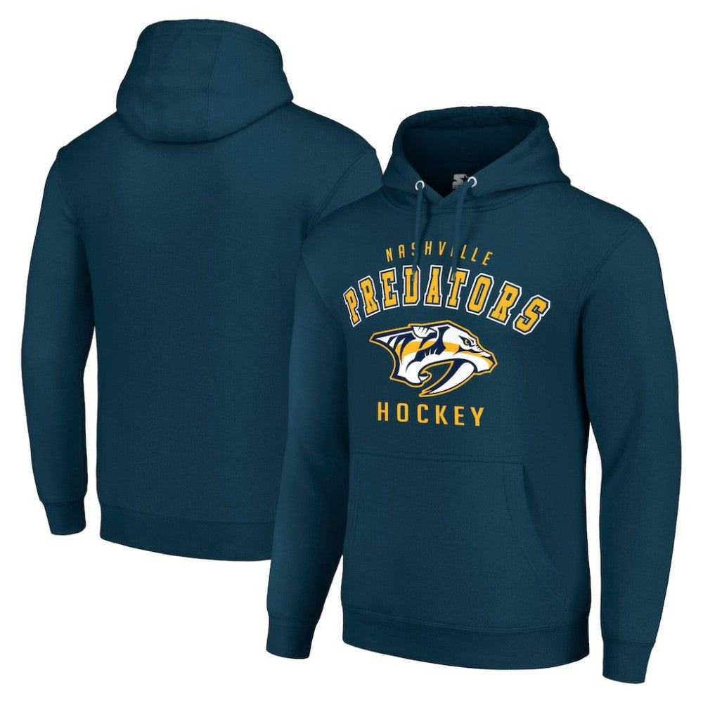 Nashville Predators Starter Logo Pullover Hoodie - Navy - NHL 202216384