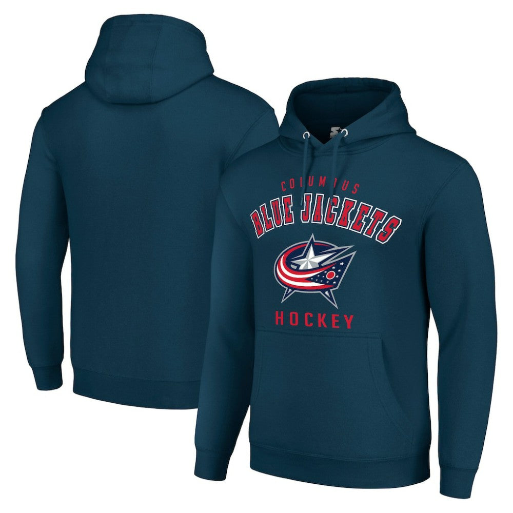Columbus Blue Jackets Starter Logo Pullover Hoodie - Navy - NHL 202216391