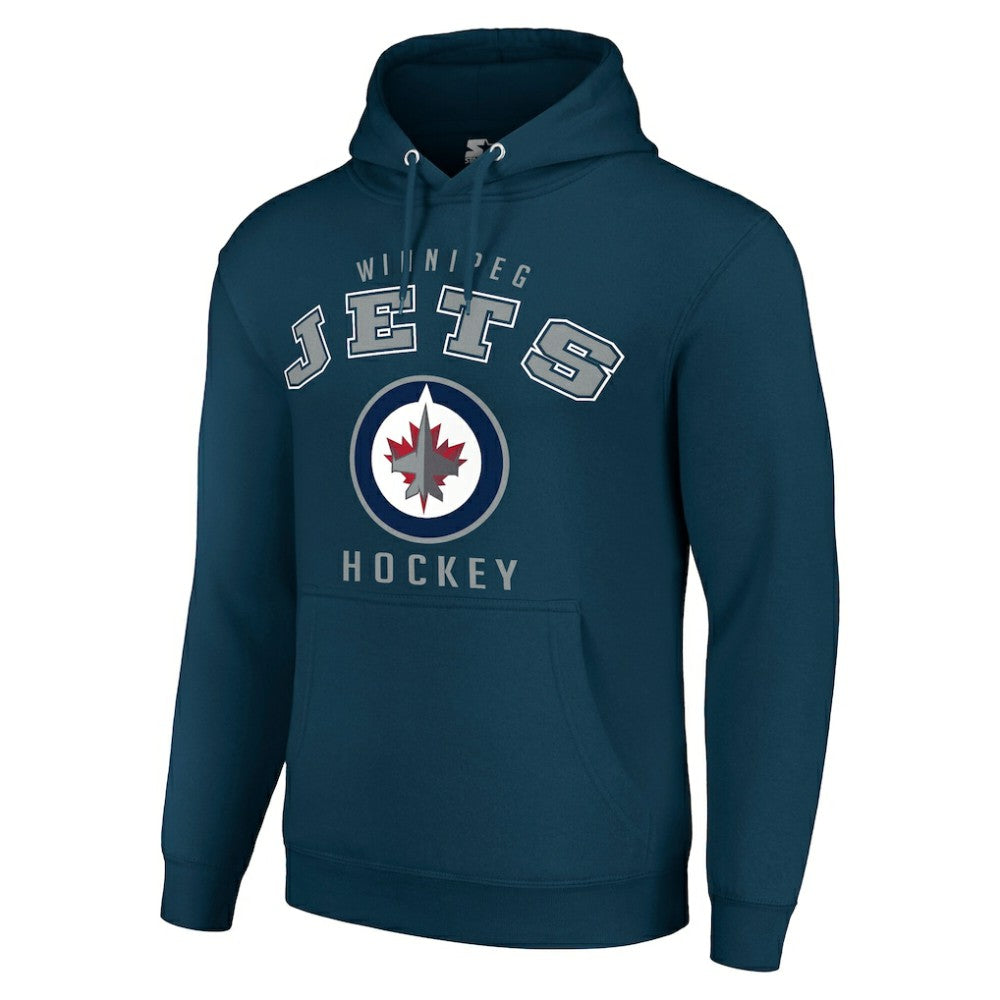 Winnipeg Jets Starter Logo Pullover Hoodie - Navy - NHL 202216395