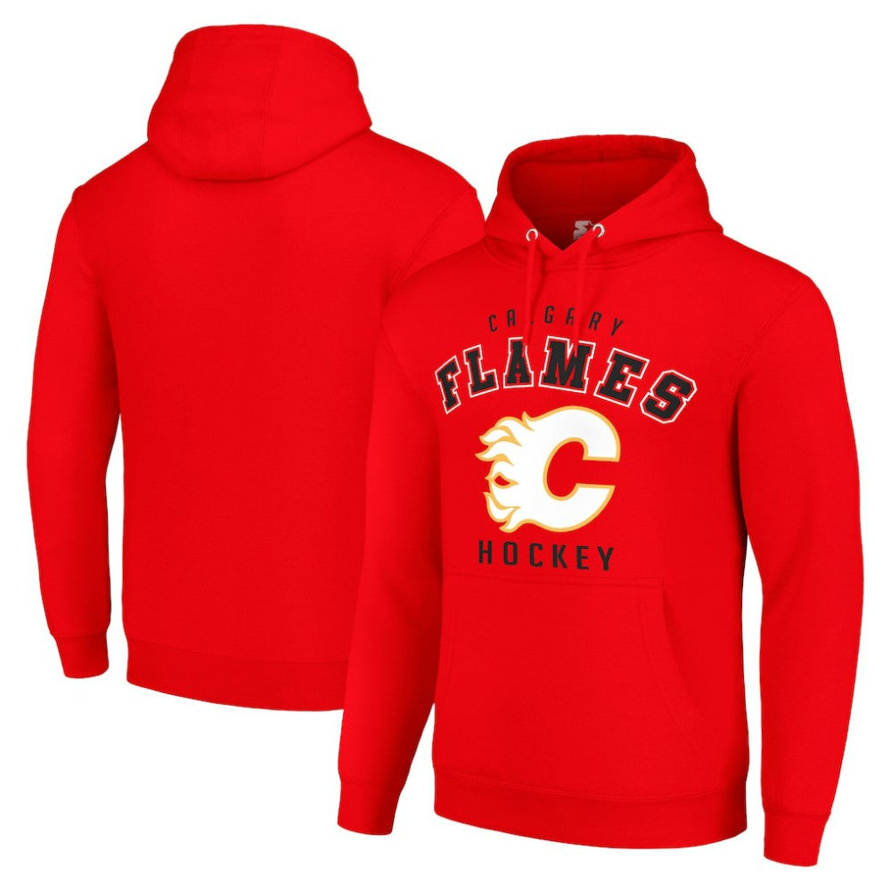 Calgary Flames Starter Logo Pullover Hoodie - Red - NHL 202216396