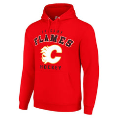 Calgary Flames Starter Logo Pullover Hoodie - Red - NHL 202216396