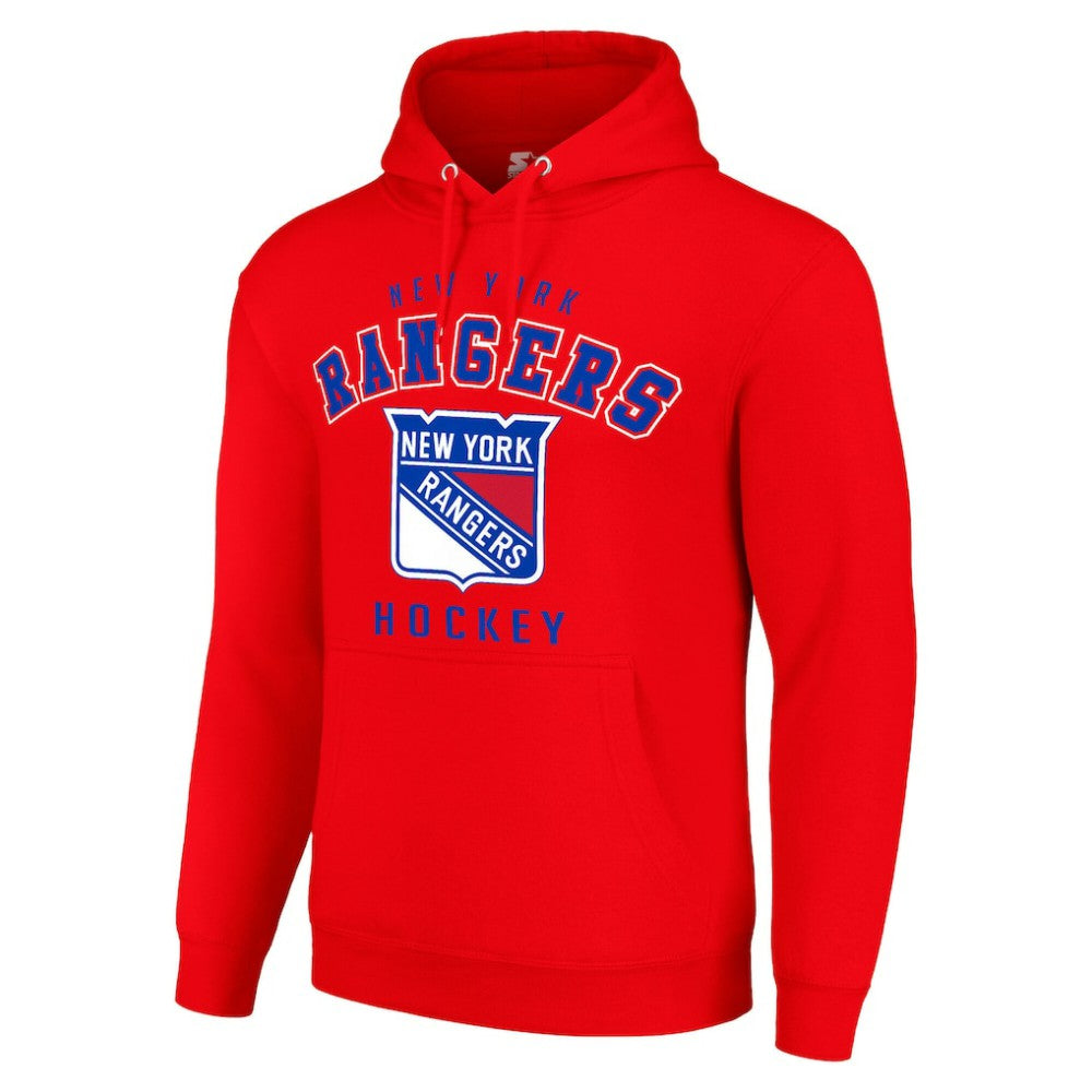 New York Rangers Starter Logo Pullover Hoodie - Red - NHL 202216406