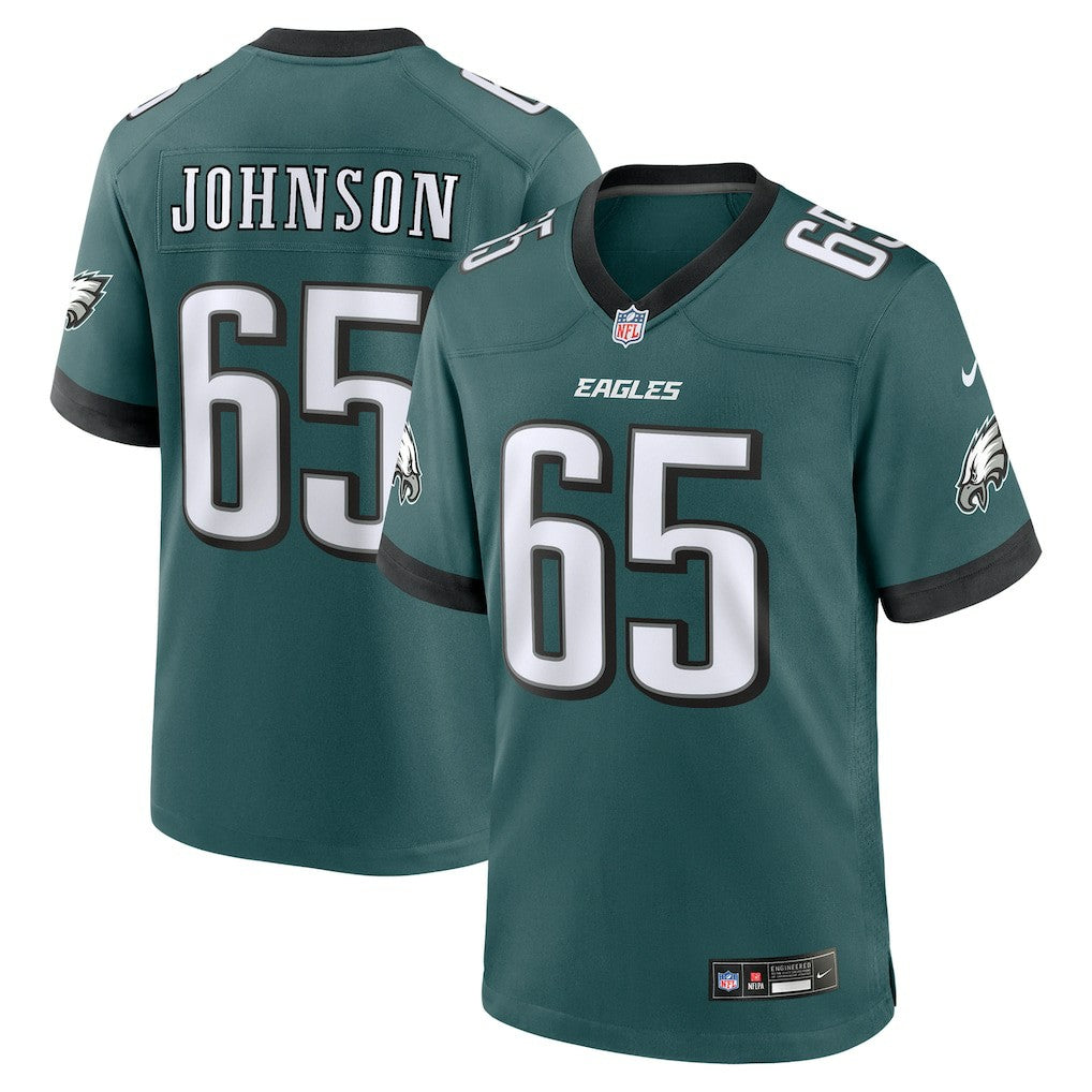 Nike Lane Johnson Philadelphia Eagles Team Game Jersey Midnight Green