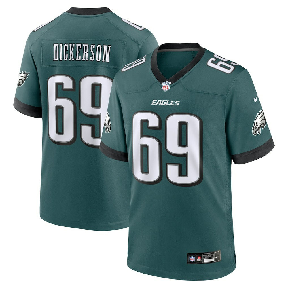 Nike Landon Dickerson Philadelphia Eagles Team Game Jersey Midnight Green
