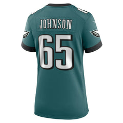 Nike Lane Johnson Philadelphia Eagles Women's Team Game Jersey Midnight Green