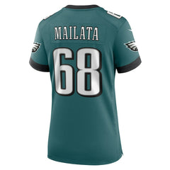 Nike Jordan Mailata Philadelphia Eagles Women's Team Game Jersey Midnight Green