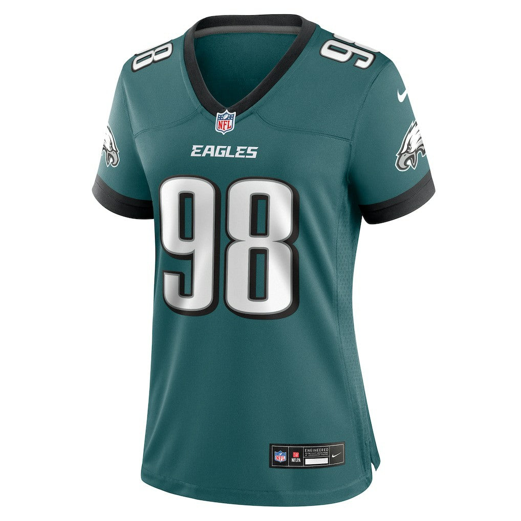 Nike Jalen Carter Philadelphia Eagles Women's Team Game Jersey Midnight Green