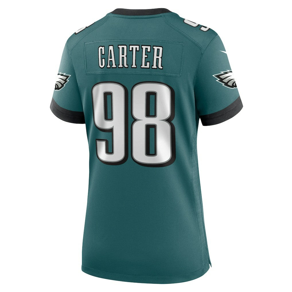 Nike Jalen Carter Philadelphia Eagles Women's Team Game Jersey Midnight Green