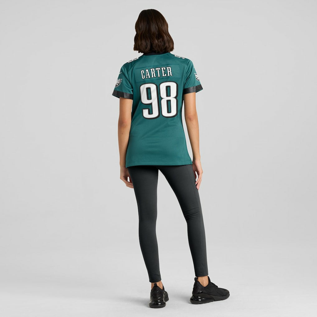 Nike Jalen Carter Philadelphia Eagles Women's Team Game Jersey Midnight Green