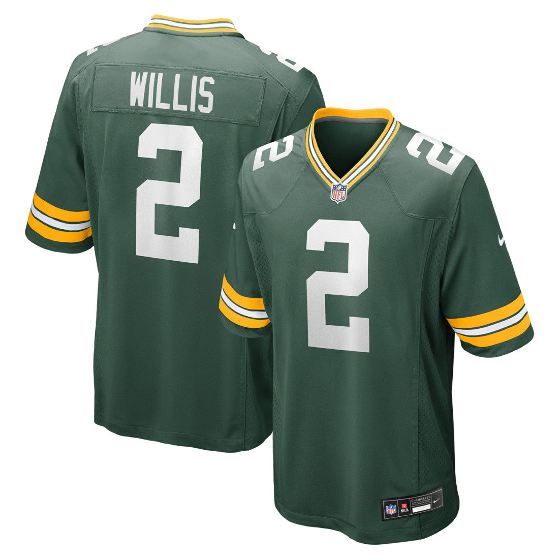 Nike Malik Willis Green Bay Packers Game Jersey Green